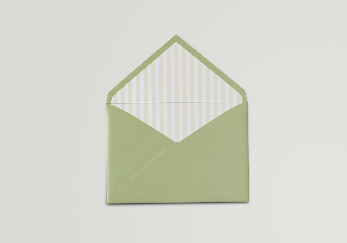 Botanical Striped Wedding Envelope Liner PNG Template | Print and Cut - Keisha Collection