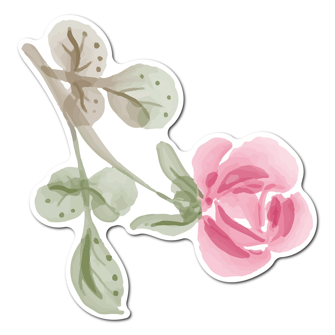 Free Watercolor Floral Place Card Accent PNG | Print-and-Cut Wedding Template - Design 4