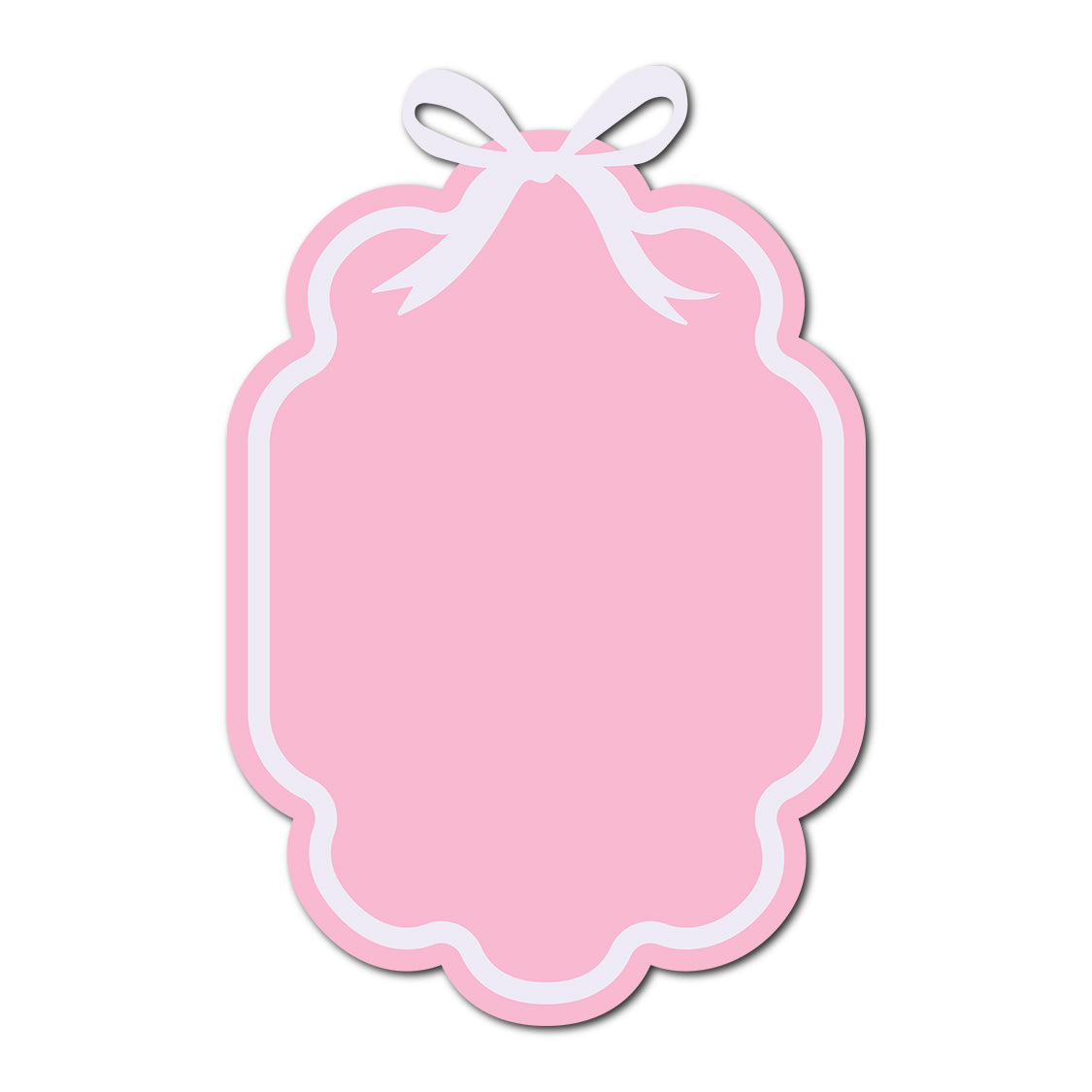 Coquette Bow Wedding Card | SVG Template - Shape 4
