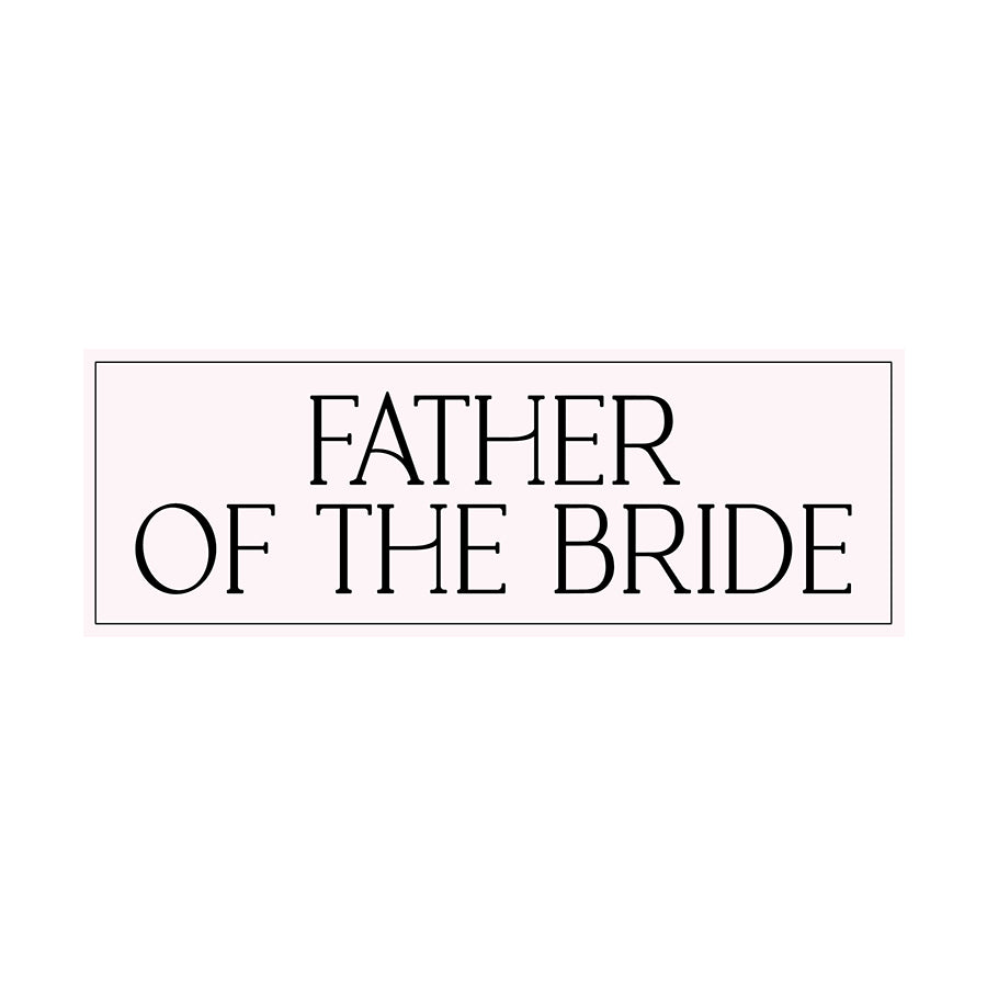 Minimalist Bridal Party Labels | SVG PNG Template - Father Of The Bride