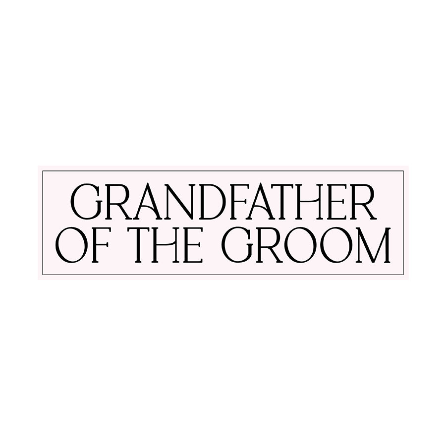 Minimalist Bridal Party Labels | SVG PNG Template - Grandfather Of The Groom