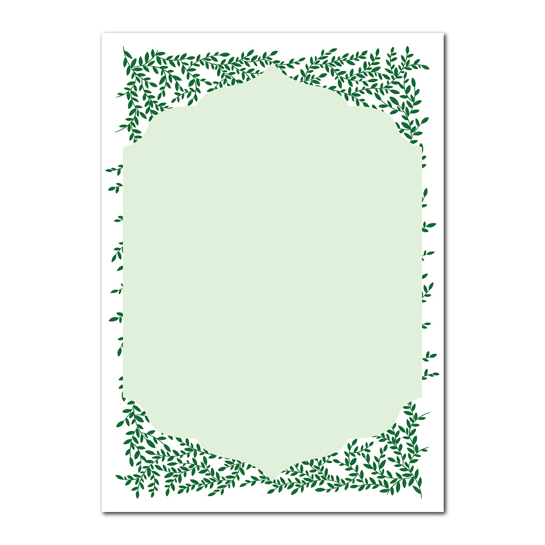 Greenery Wedding Stationery | SVG PNG Template - Shape 16