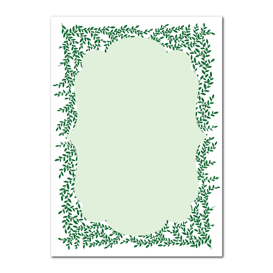 Greenery Wedding Stationery | SVG PNG Template - Shape 18