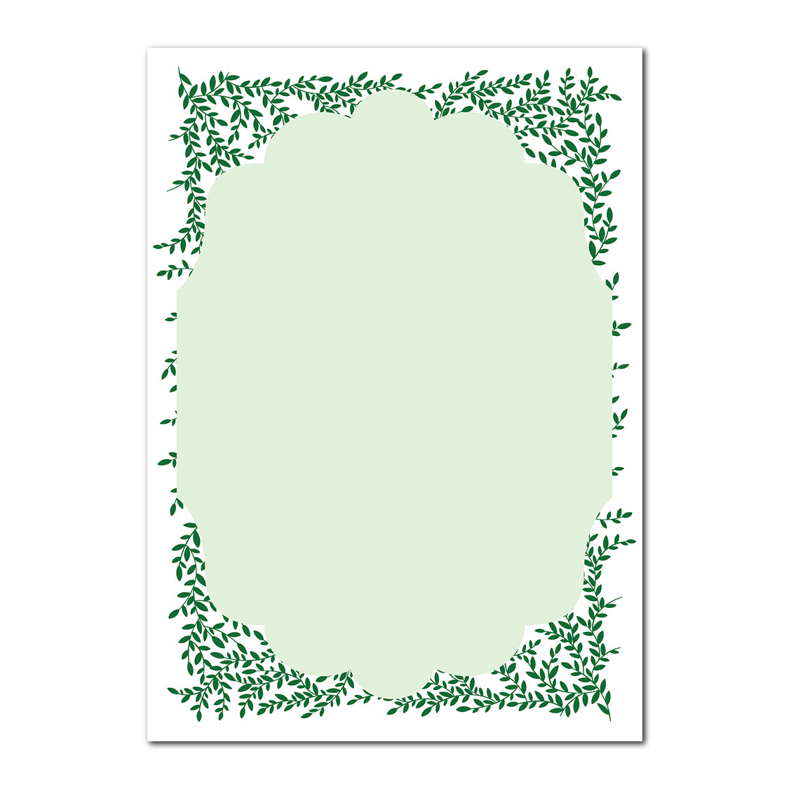 Greenery Wedding Stationery | SVG PNG Template - Shape 1