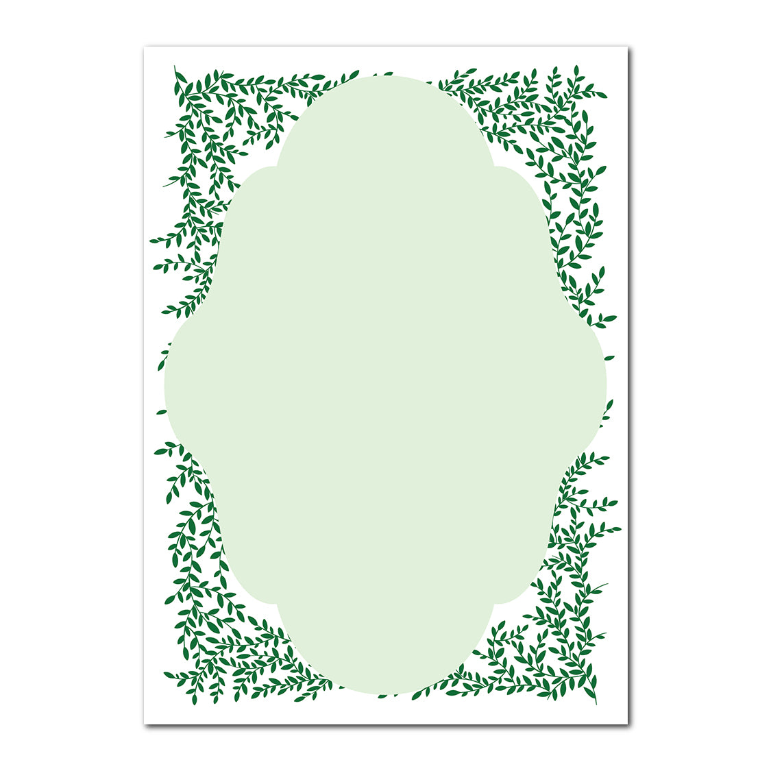 Greenery Wedding Stationery | SVG PNG Template - Shape 3