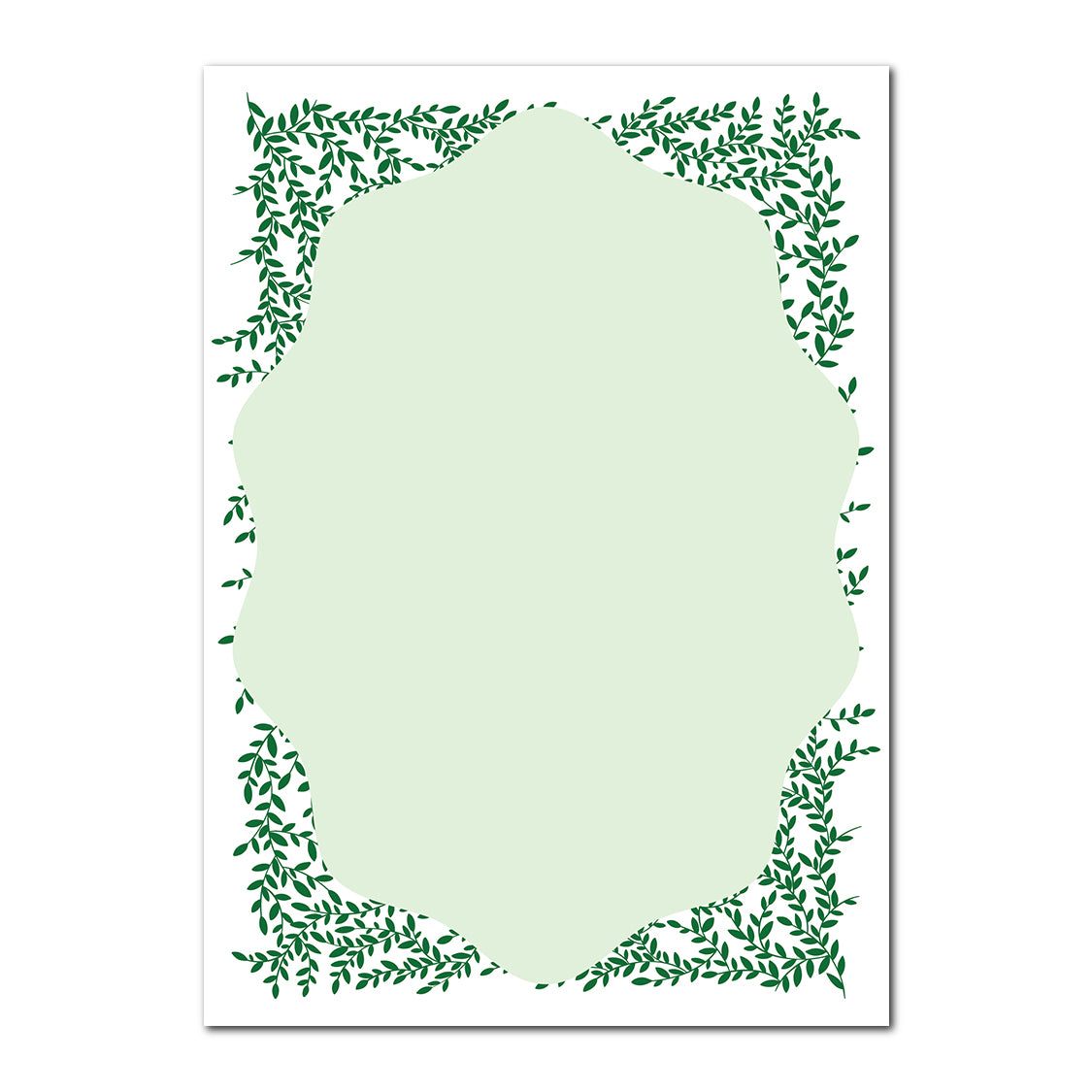 Greenery Wedding Stationery | SVG PNG Template - Shape 6