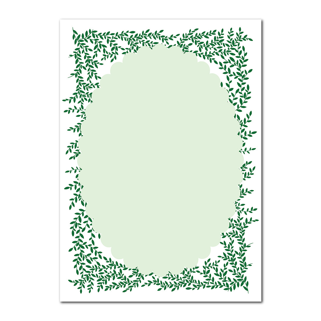Greenery Wedding Stationery | SVG PNG Template - Shape 9