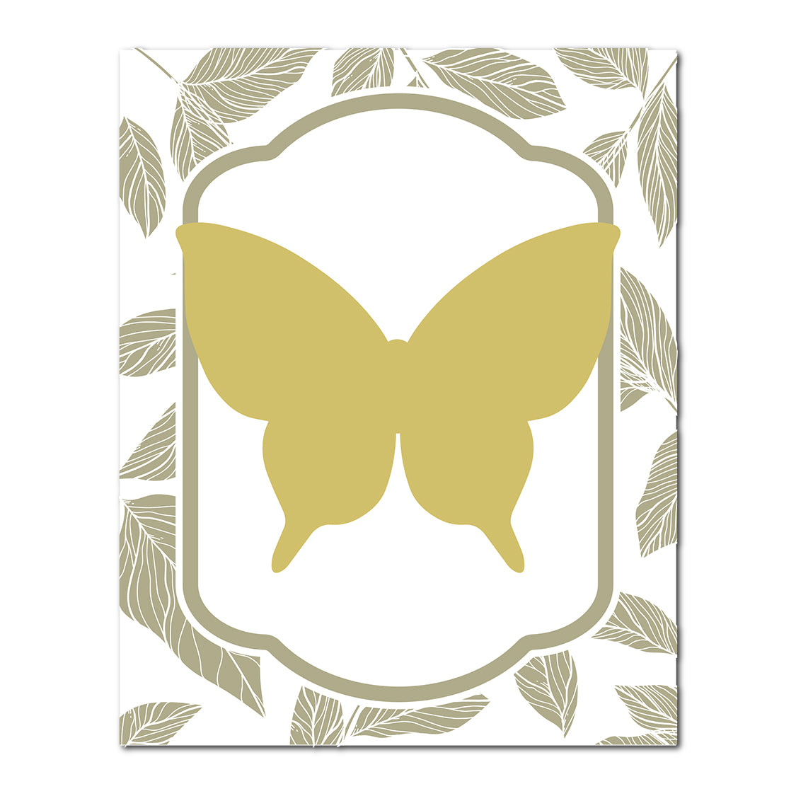 Layered Butterfly Wedding Card | SVG PNG Template - Shape 22