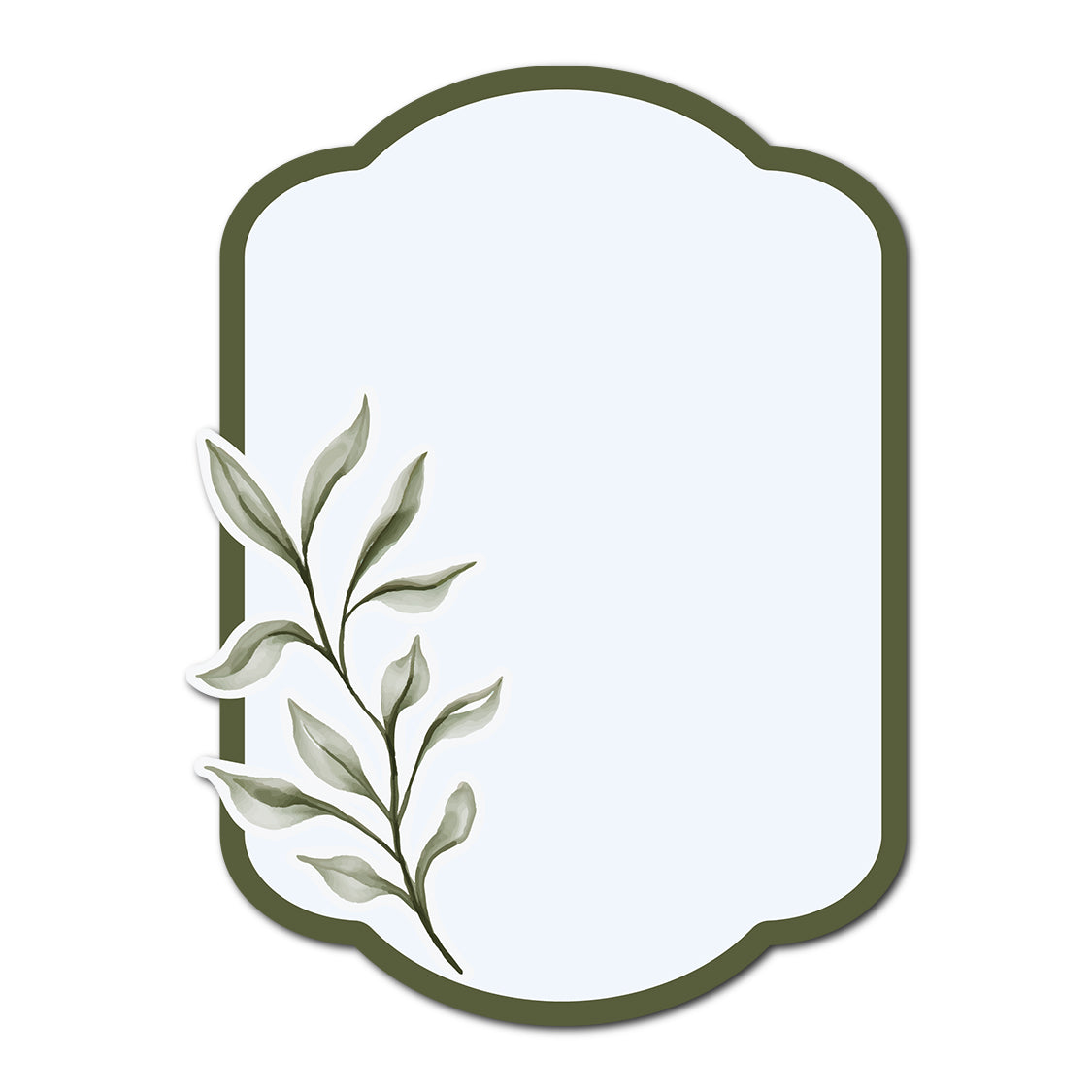 Three-Layer Watercolor Leaf Card Template | SVG PNG Template - Shape 15