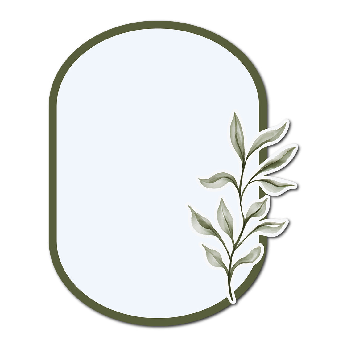 Three-Layer Watercolor Leaf Card Template | SVG PNG Template - Shape 16
