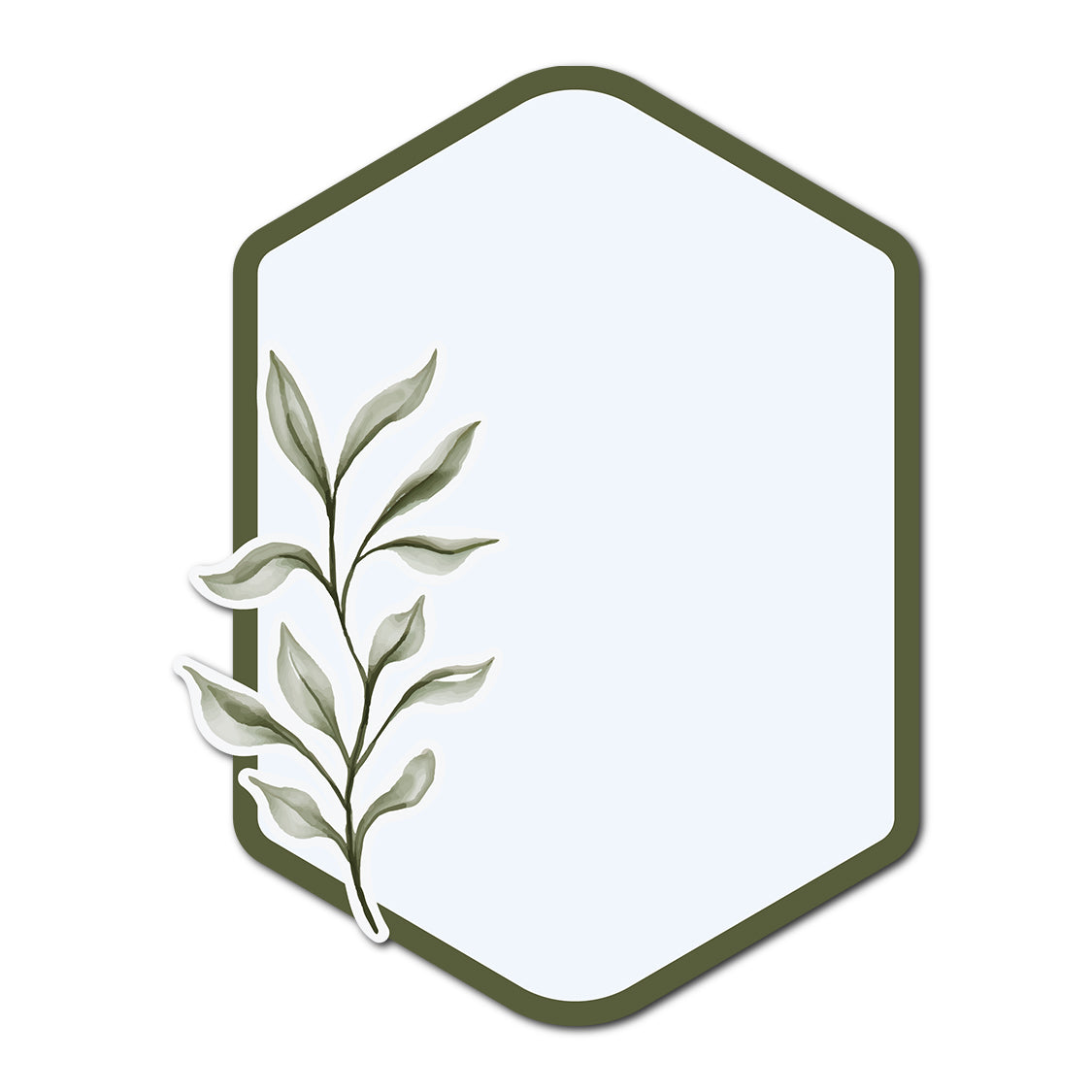 Three-Layer Watercolor Leaf Card Template | SVG PNG Template - Shape 18