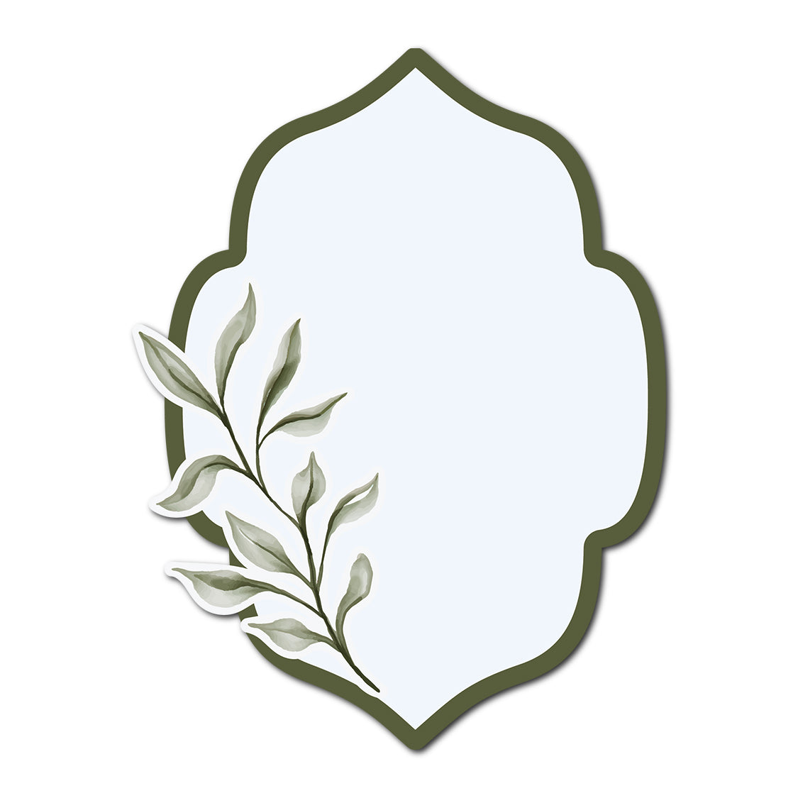 Three-Layer Watercolor Leaf Card Template | SVG PNG Template - Shape 19