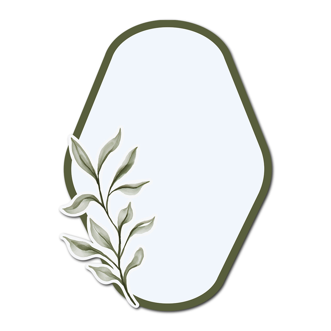 Three-Layer Watercolor Leaf Card Template | SVG PNG Template - Shape 8