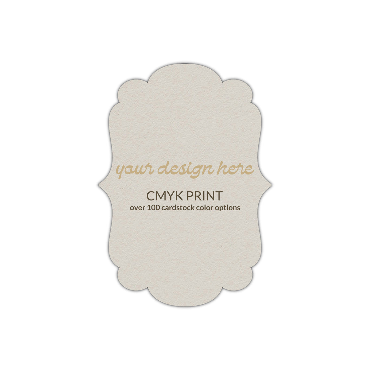 Shape P1 Diecut Card | CMYK Print | 2.5" x 3.5"
