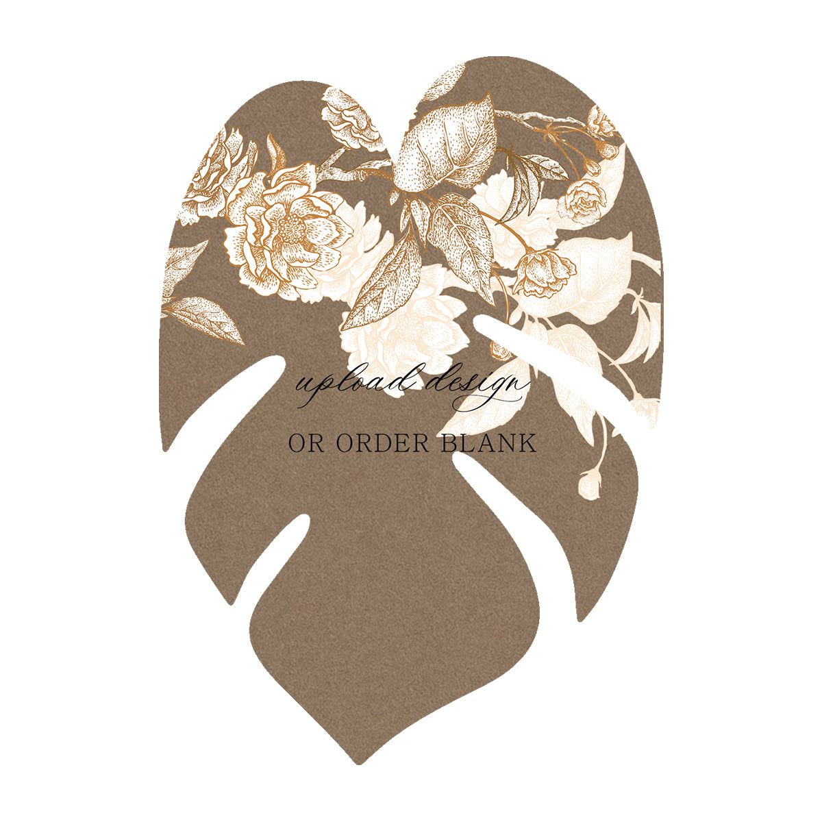 Custom Wedding Prints on Diecut Shaped Cardstock | Shape P102