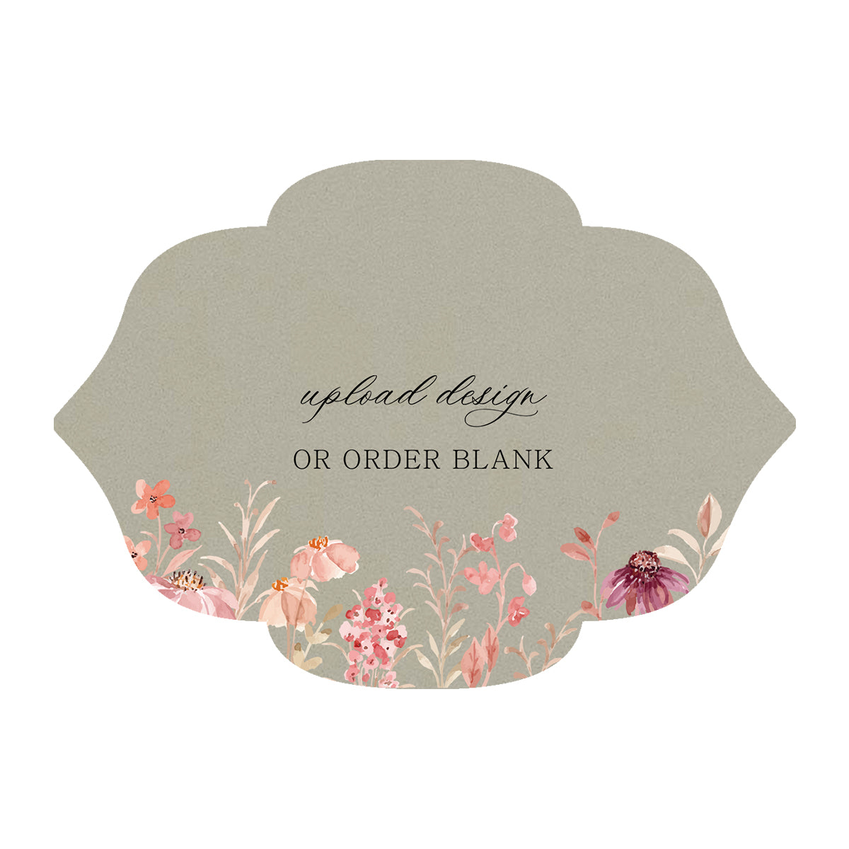 Custom Wedding Prints on Diecut Shaped Cardstock | Shape P10