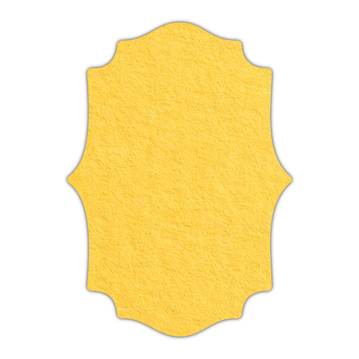 CMYK Print on Canary Yellow Cardstock | Shape P10 | 3" x 5"