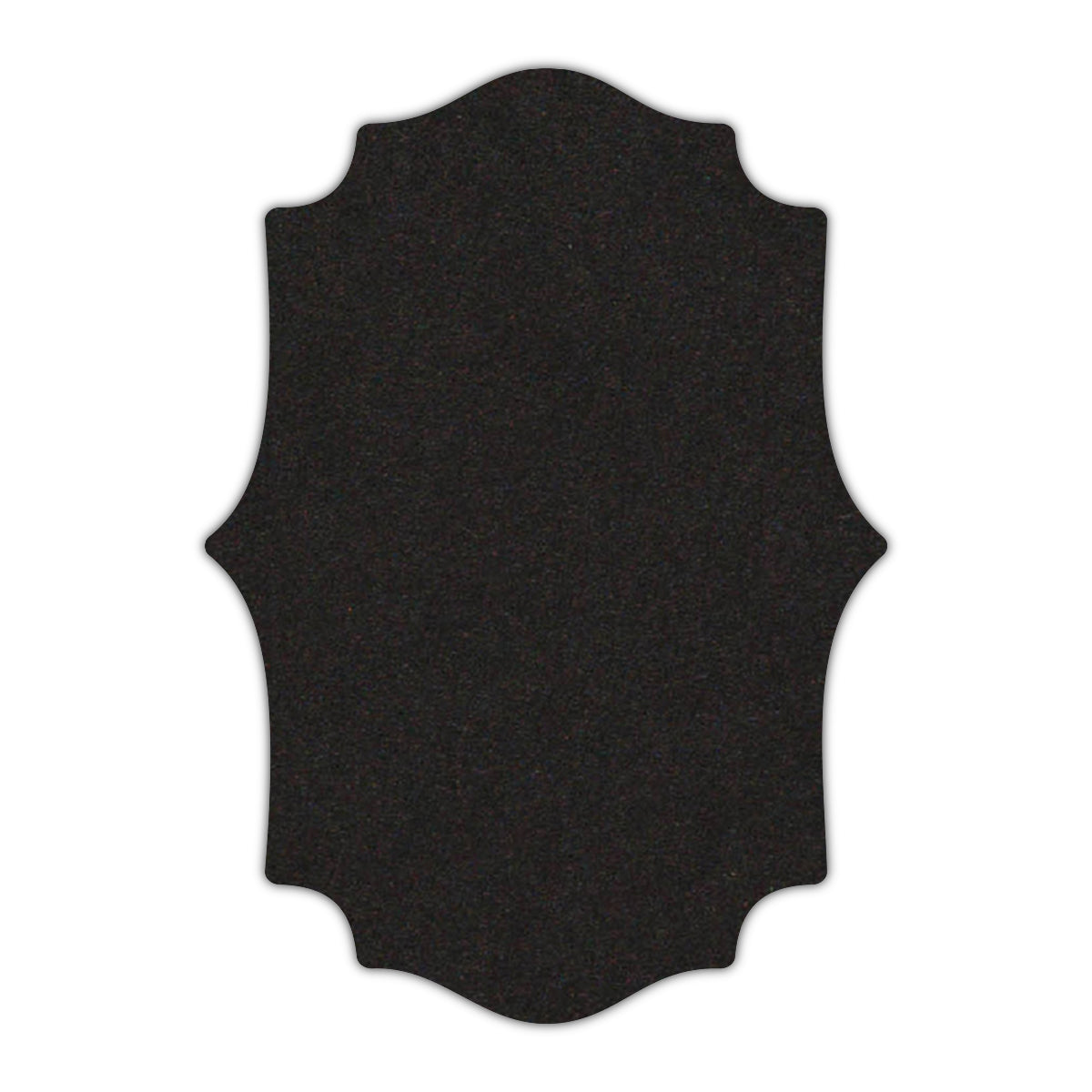 CMYK Print on Deep Black Cardstock | Shape P10 | 2" x 3"