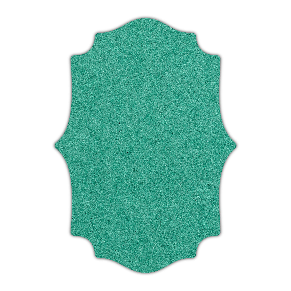 CMYK Print on Emerald Cardstock | Shape P10 | 3" x 4"
