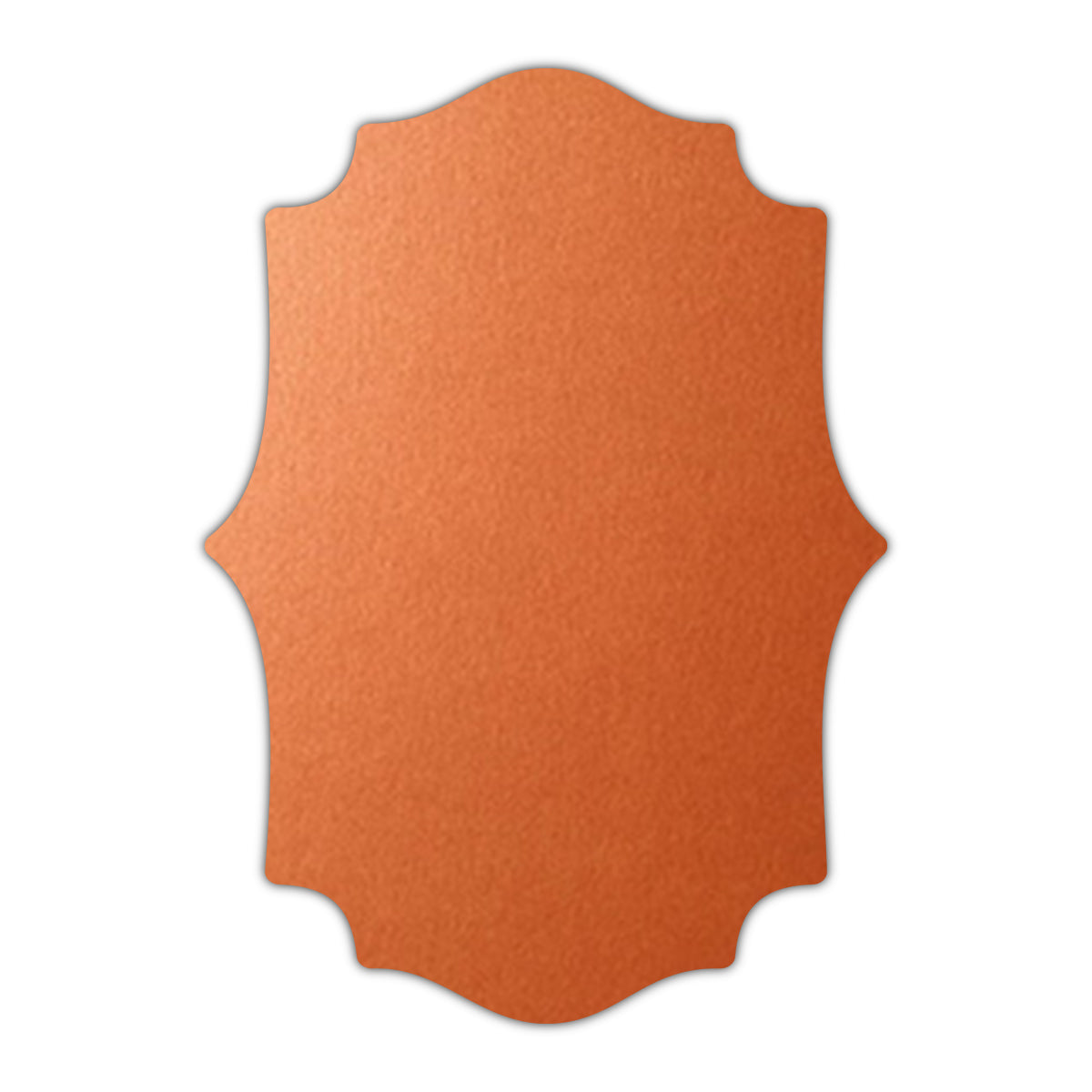 CMYK Print on Shimmer Flame Cardstock | Shape P10 | 2" x 3"