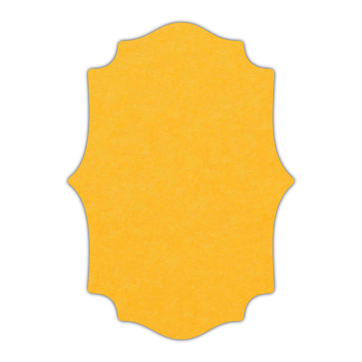 CMYK Print on Indian Yellow Cardstock | Shape P10 | 5" x 7"