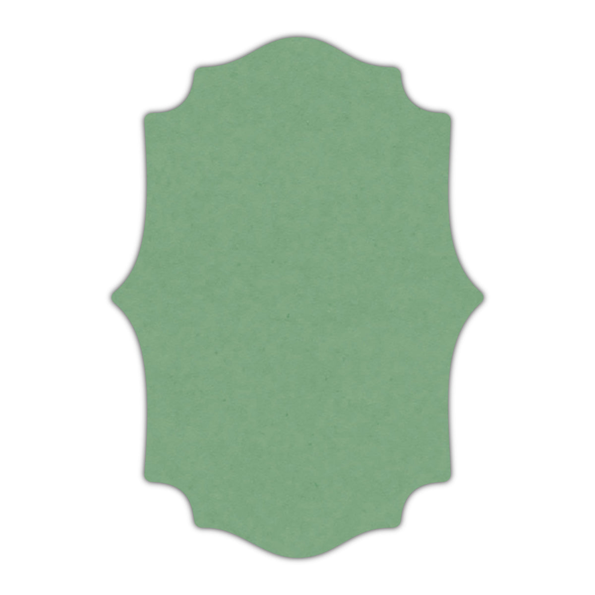 CMYK Print on Matcha Tea Cardstock | Shape P10 | 2" x 3"