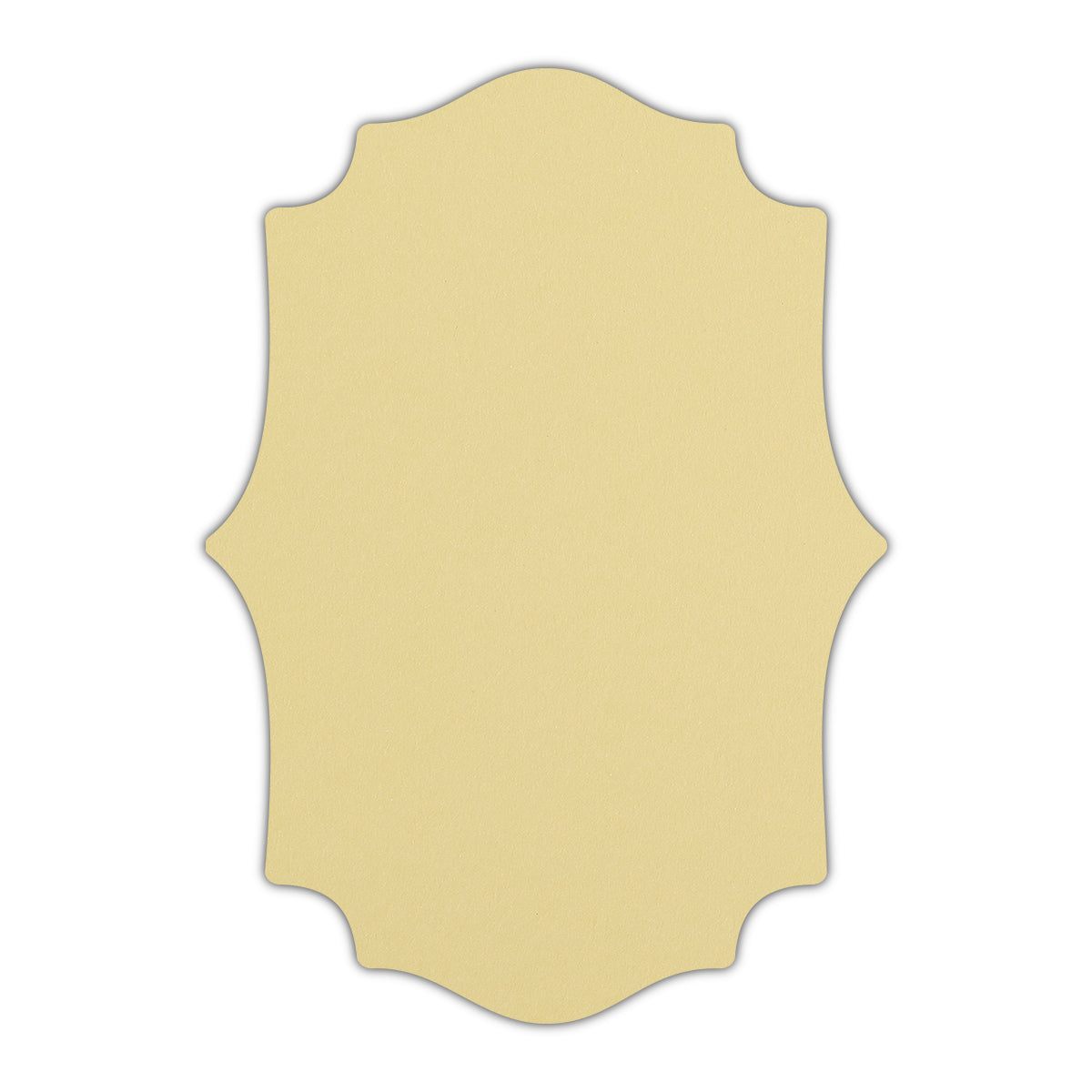 CMYK Print on Sorbet Yellow Cardstock | Shape P10 | 3" x 5"