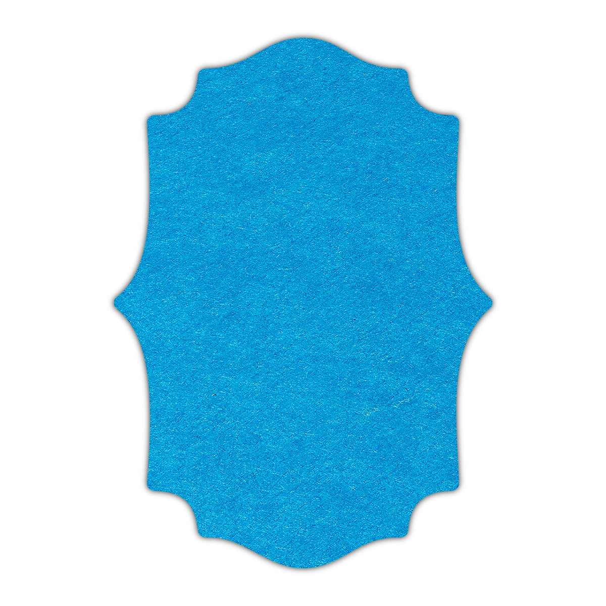 CMYK Print on Tabriz Blue Cardstock | Shape P10 | 2" x 3.5"