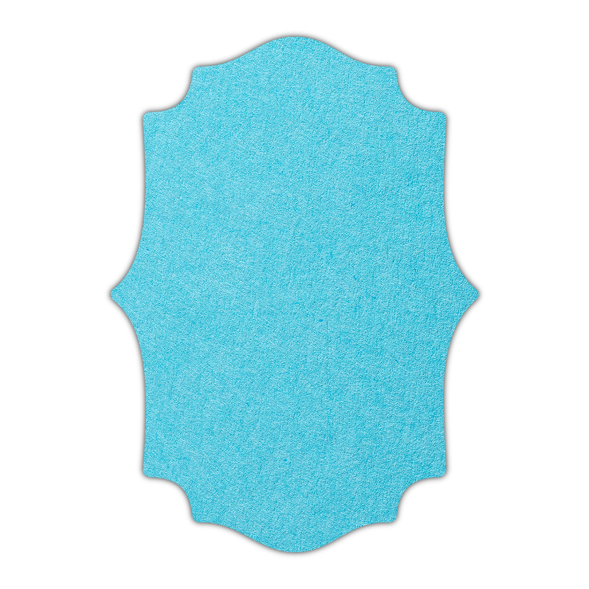 CMYK Print on Turquoise Cardstock | Shape P10 | 12" x 18"