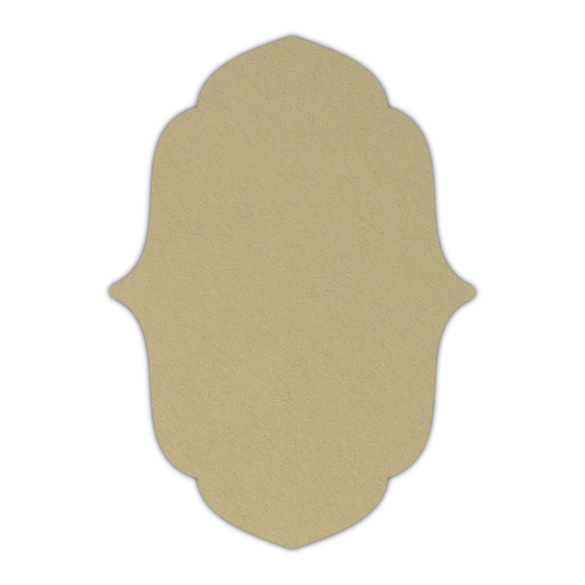 CMYK Print on Shimmer Champagne Cardstock | Shape P11 | 2" x 3.5"