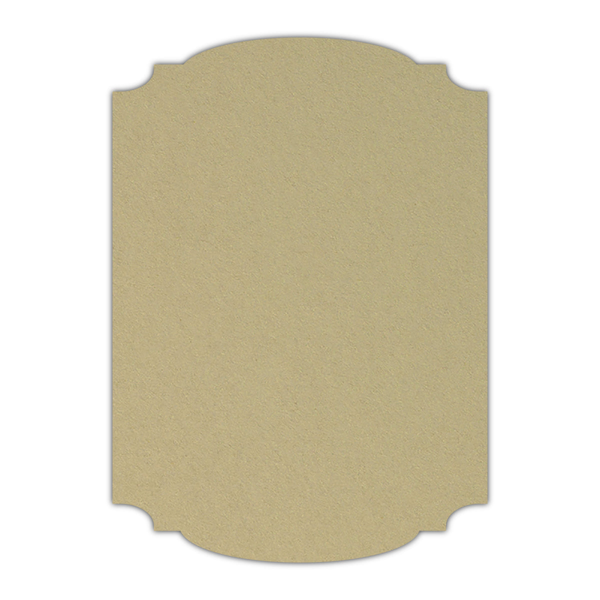 CMYK Print on Shimmer Champagne Cardstock | Shape P12 | 3" x 4"