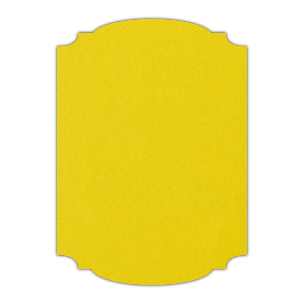 CMYK Print on Factory Yellow Cardstock | Shape P12 | 4.25" x 5.5"