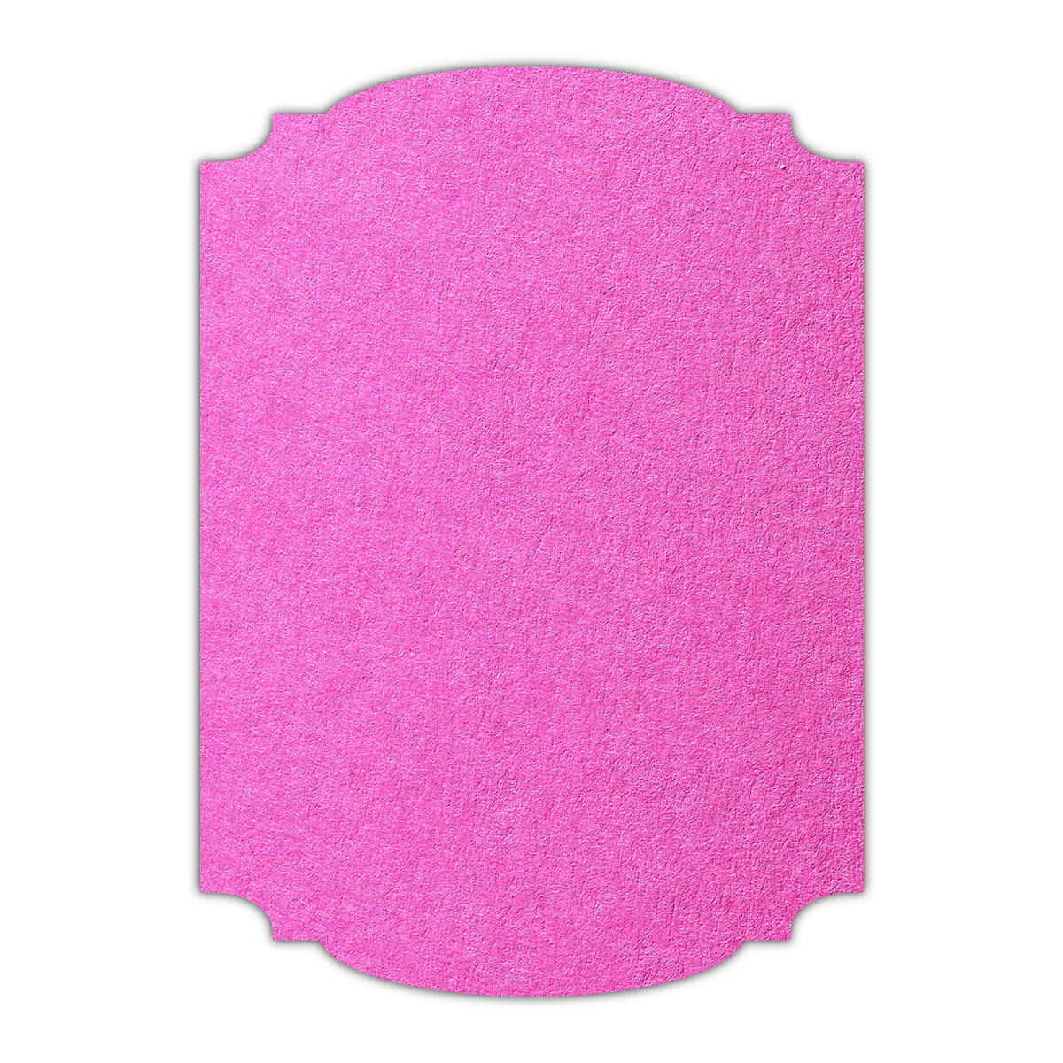 CMYK Print on Fuchsia Pink Cardstock | Shape P12 | 3" x 5"