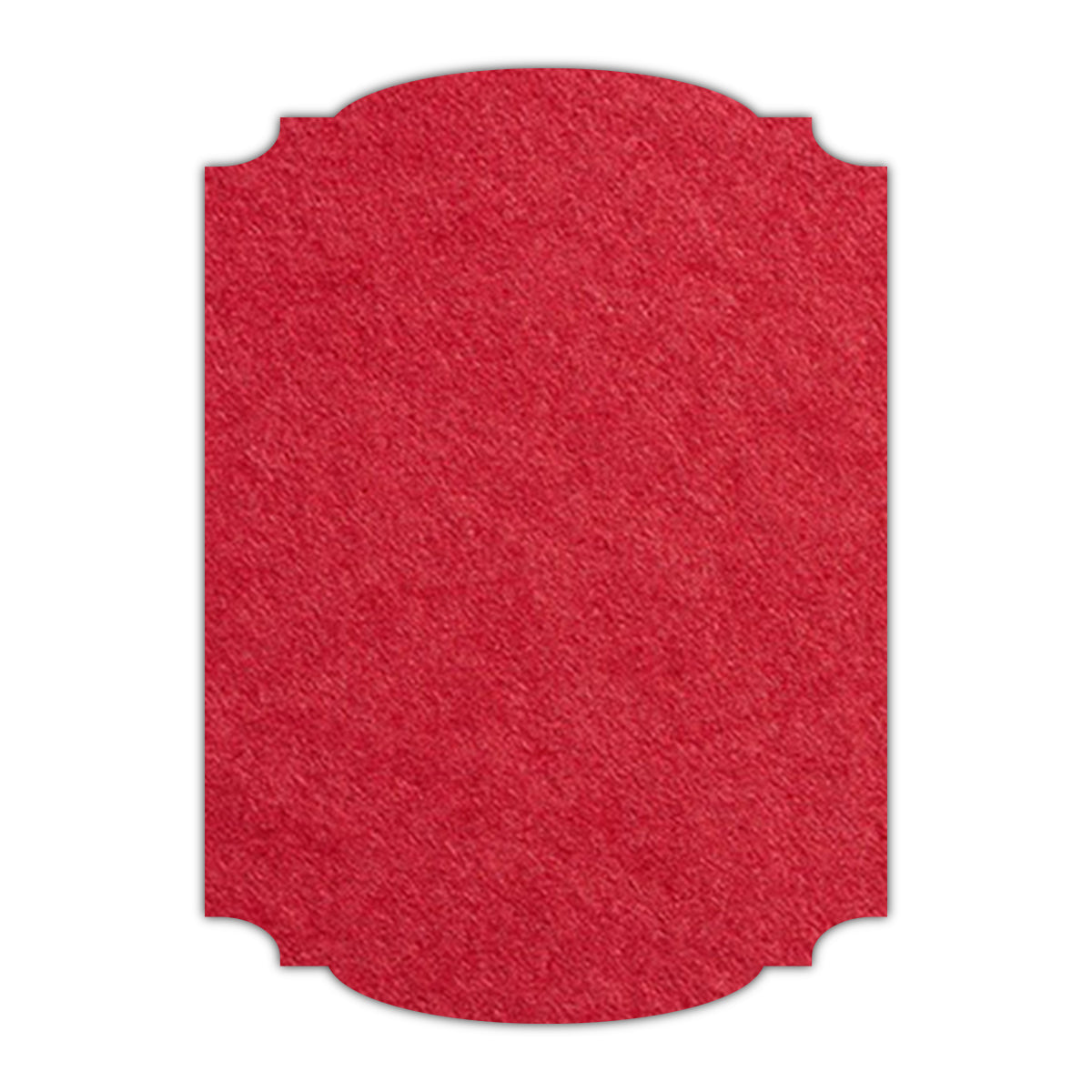 CMYK Print on Scarlet Red Cardstock | Shape P12 | 2" x 3"
