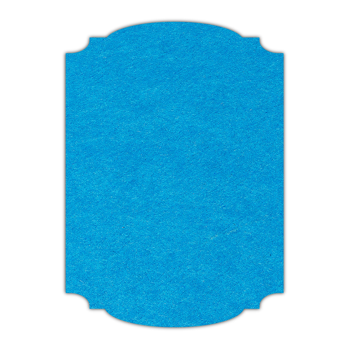 CMYK Print on Tabriz Blue Cardstock | Shape P12 | 2" x 3"