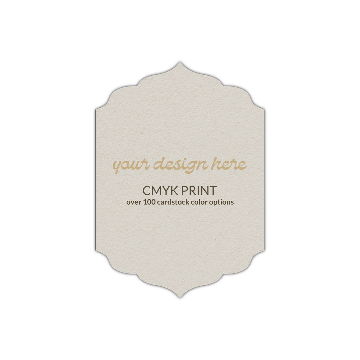 Shape P13 Diecut Card | CMYK Print | 2" x 3"