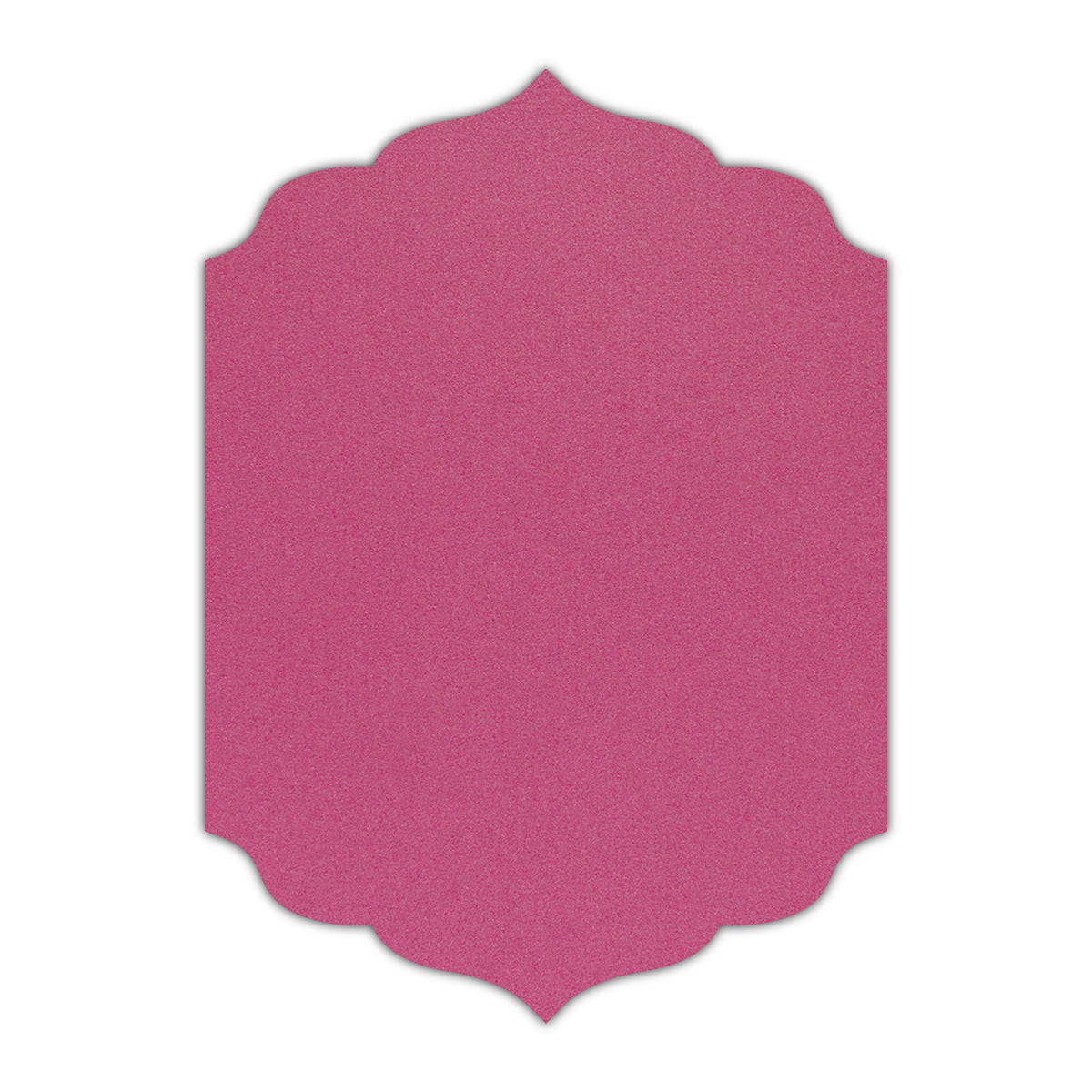 CMYK Print on Shimmer Azalea Cardstock | Shape P13 | 3" x 4"