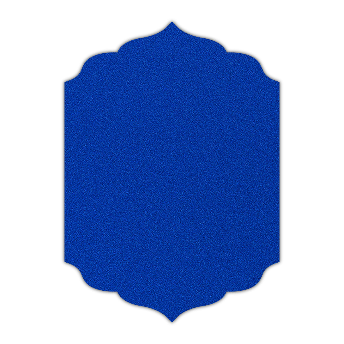 CMYK Print on Shimmer Electric Blue Cardstock | Shape P13 | 5" x 7"