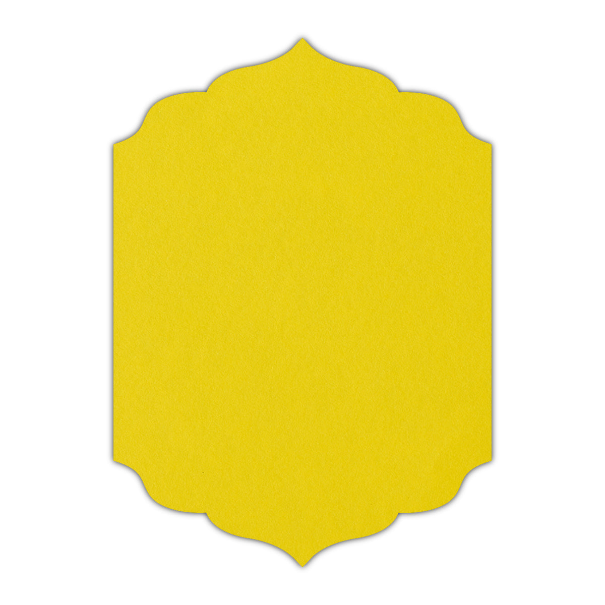 CMYK Print on Factory Yellow Cardstock | Shape P13 | 2" x 3.5"