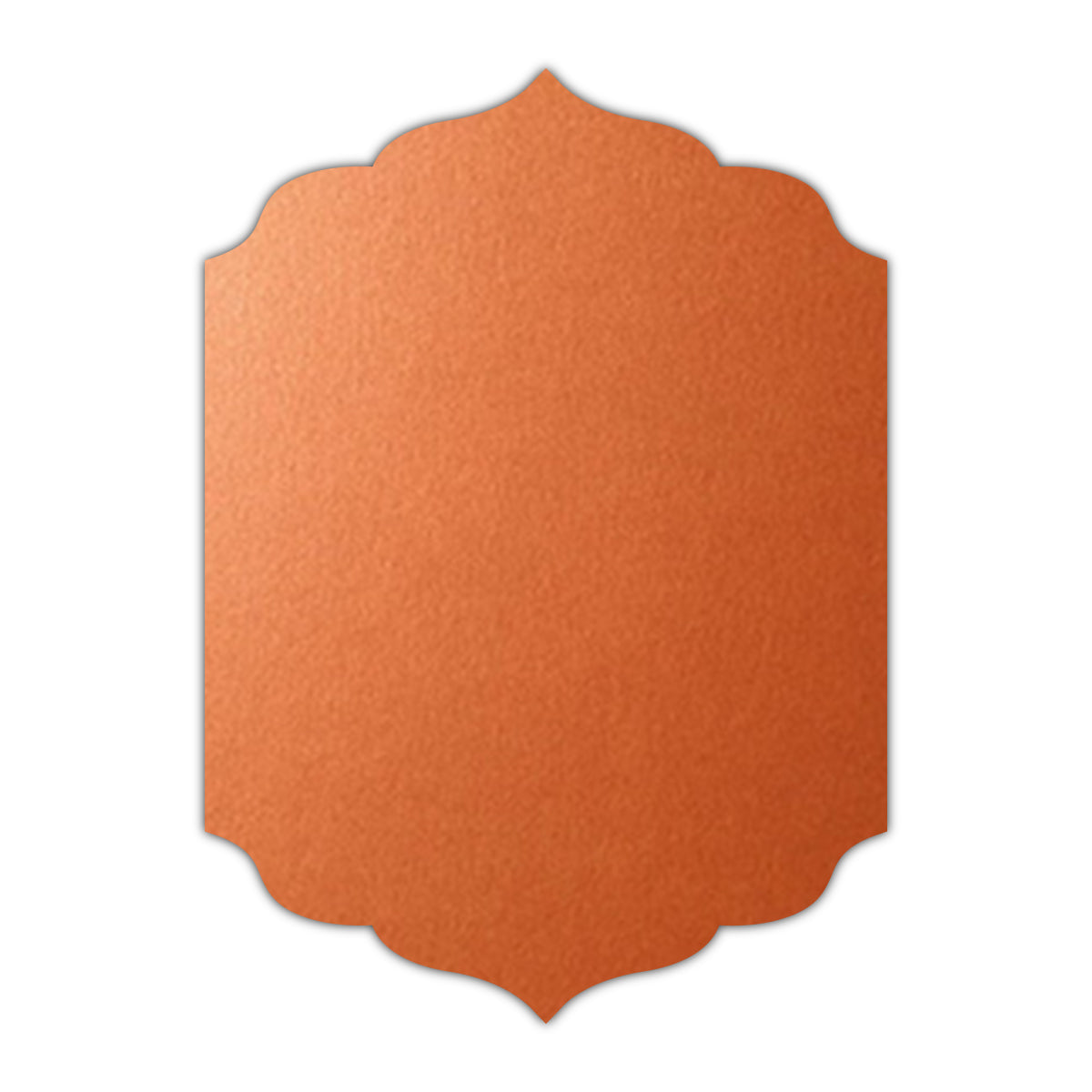 CMYK Print on Shimmer Flame Cardstock | Shape P13 | 5" x 8"