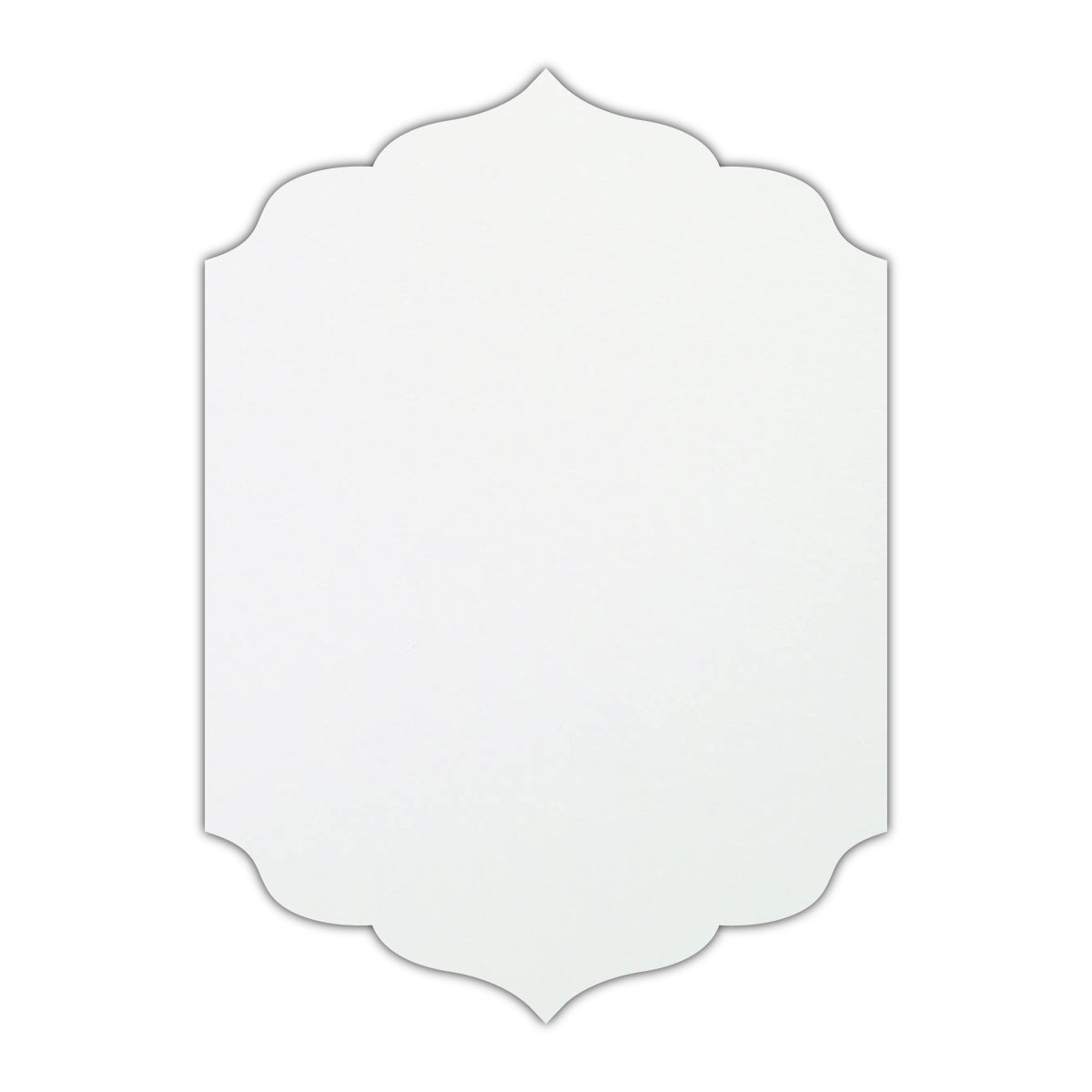 CMYK Print on Shimmer Ice Gold Cardstock | Shape P13 | 3" x 4"