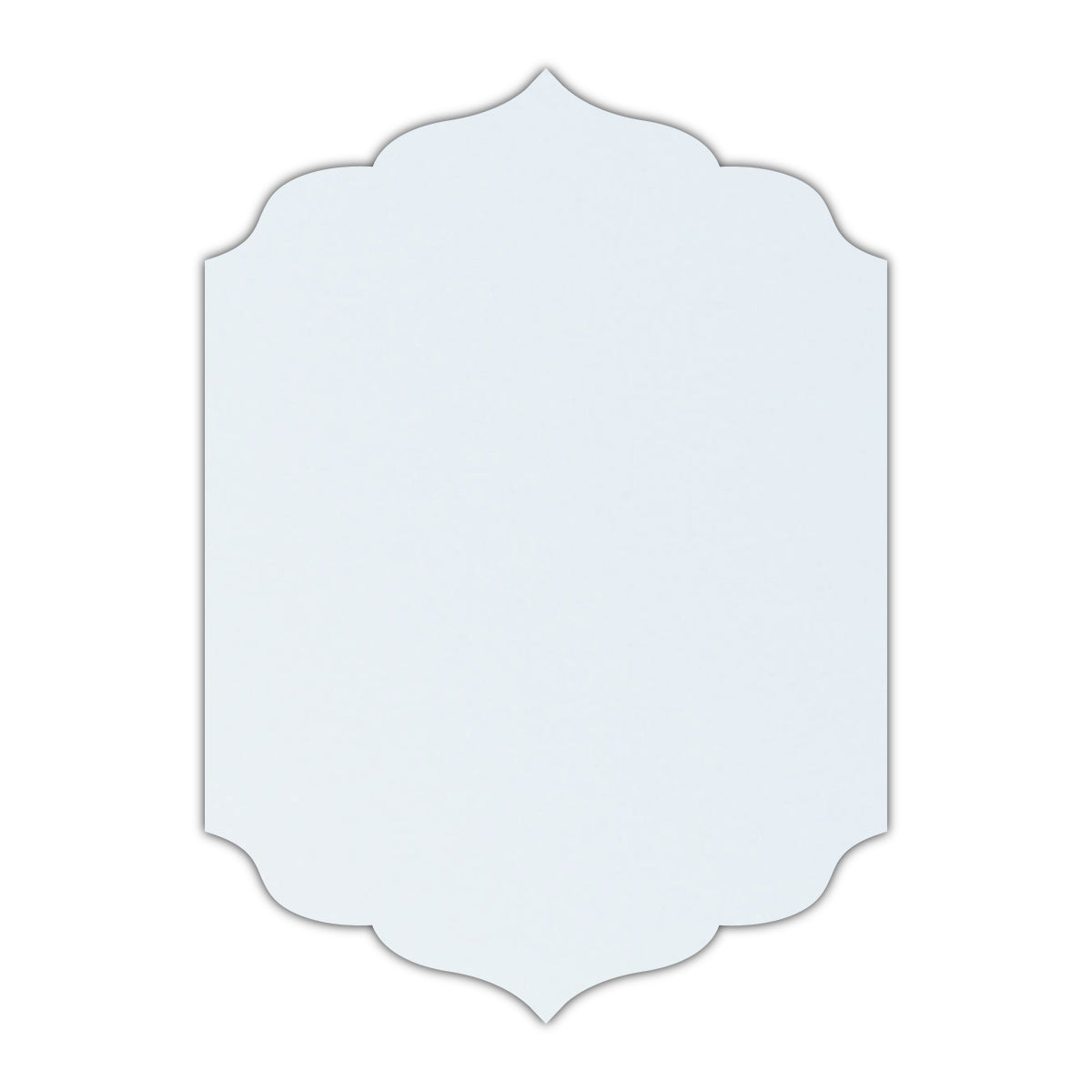 CMYK Print on Shimmer Ice Silver Cardstock | Shape P13 | 4.25" x 5.5"