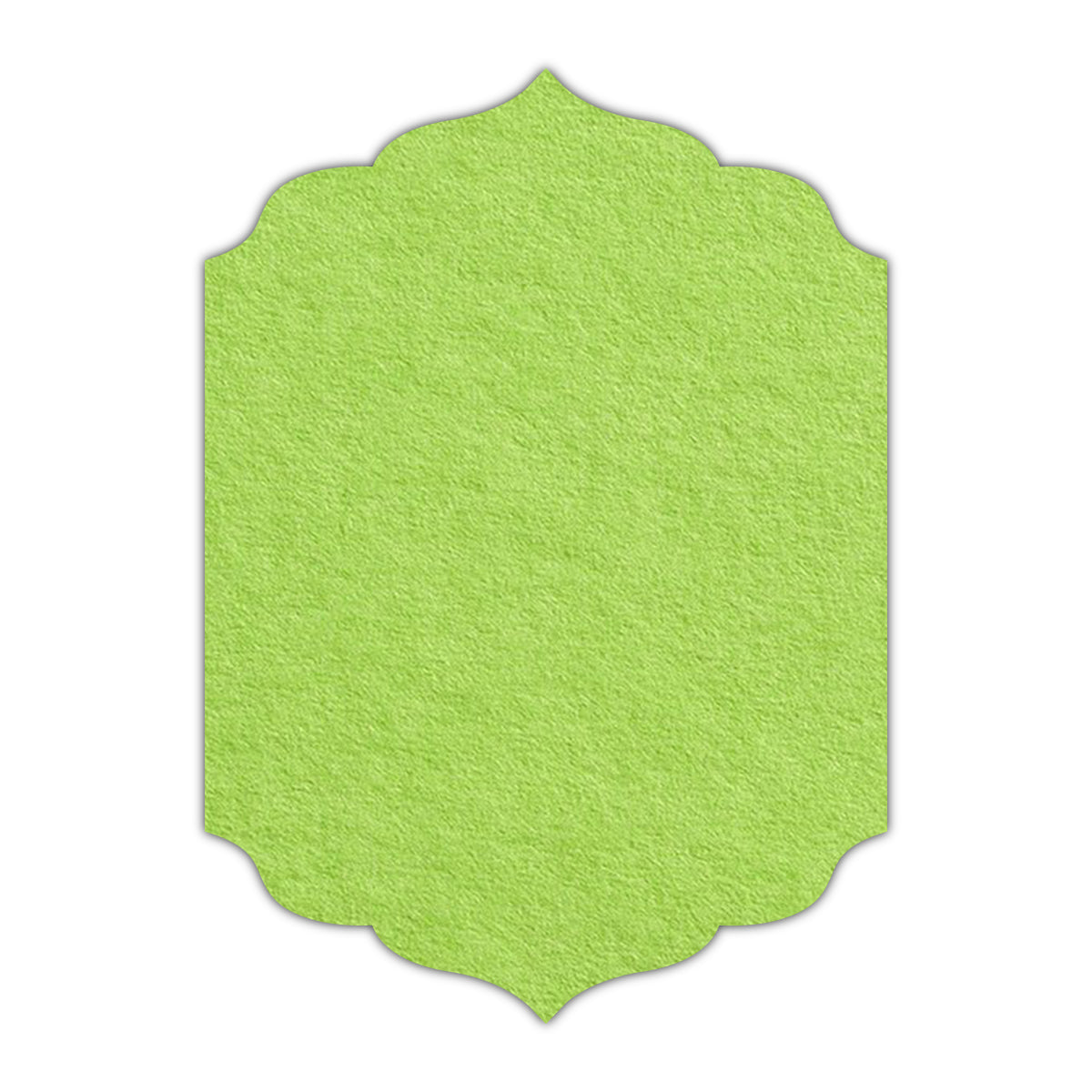 CMYK Print on Leaf Green Cardstock | Shape P13 | 2" x 3.5"