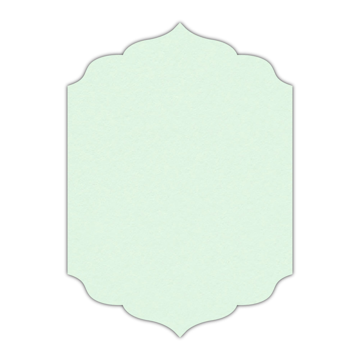 CMYK Print on Pastel Green Cardstock | Shape P13 | 11" x 14"