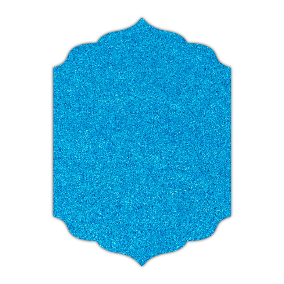 CMYK Print on Tabriz Blue Cardstock | Shape P13 | 5" x 7"