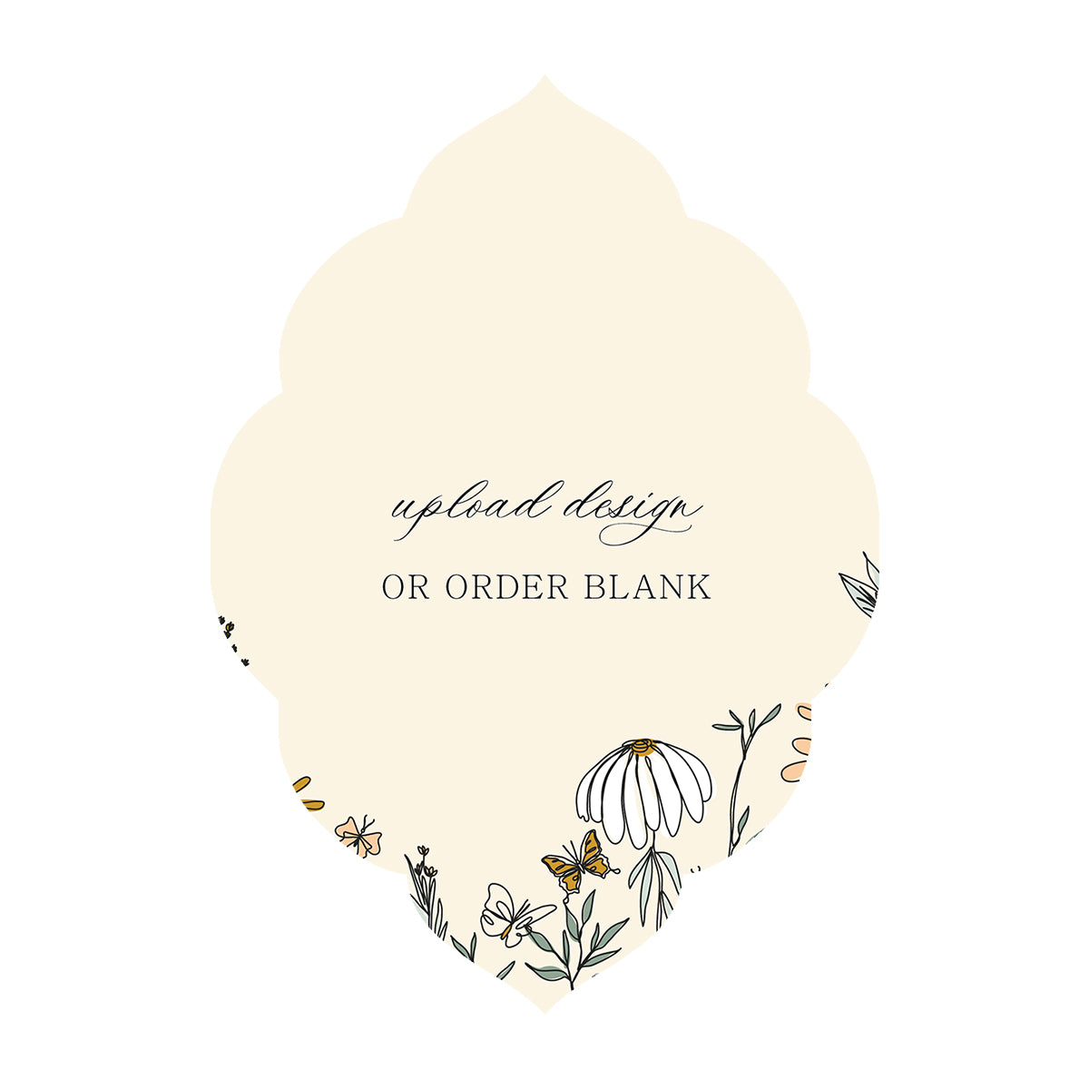 Custom Wedding Prints on Diecut Shaped Cardstock | Shape P140