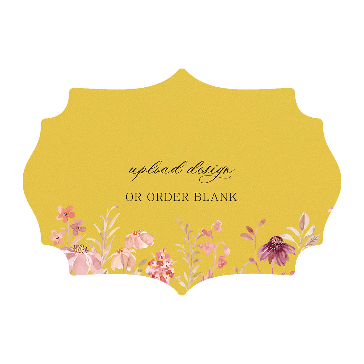 Custom Wedding Prints on Diecut Shaped Cardstock | Shape P15
