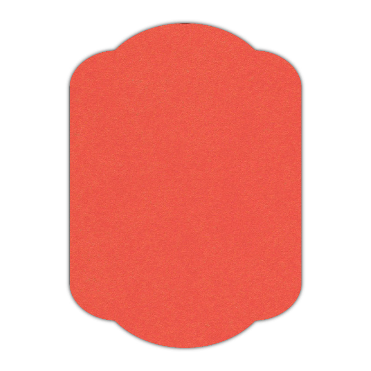 CMYK Print on Coral Cardstock | Shape P17 | 2" x 3.5"