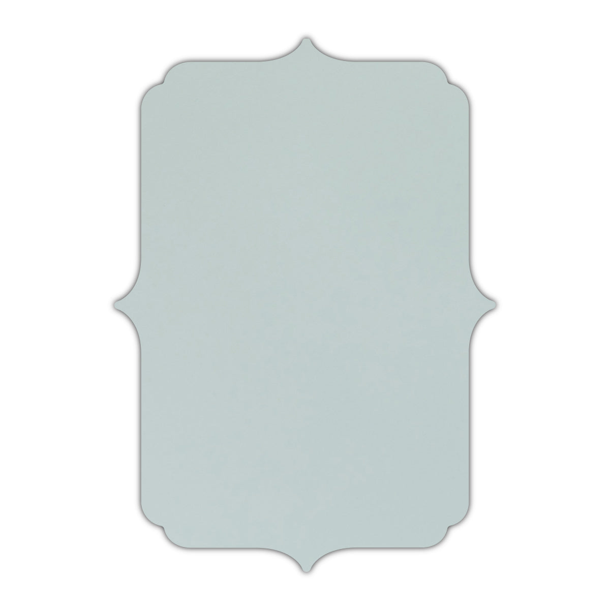 CMYK Print on Shimmer Aquamarine Cardstock | Shape P19 | 5" x 8"