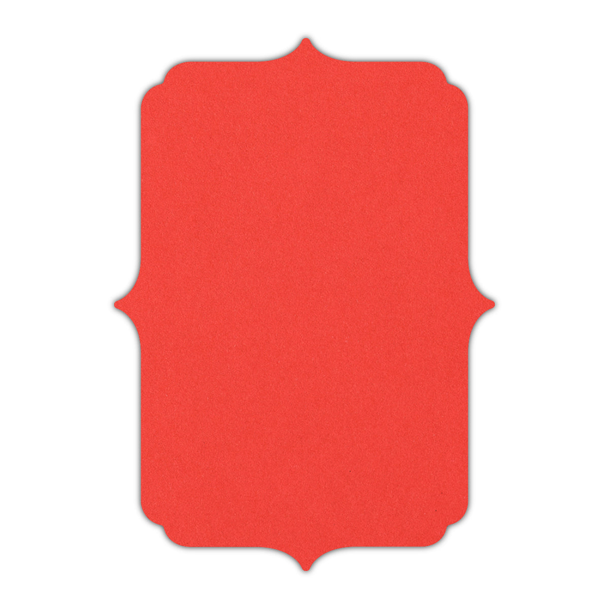 CMYK Print on Bright Red Cardstock | Shape P19 | 2.5" x 3.5"